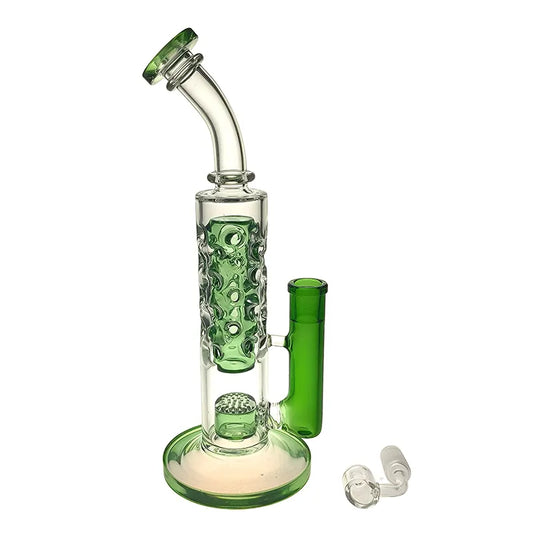 Experience Unparalleled Smoking Sessions with the 12.5-inch Emerald Green Straight Fab Water Pipe