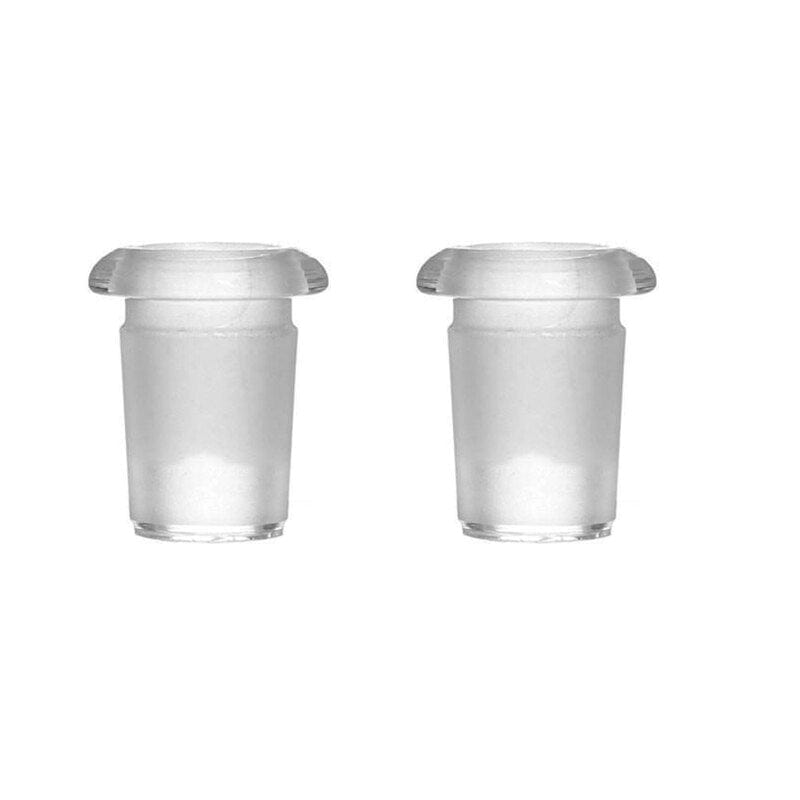2-Pack Low Profile Glass Adapter Reducer - 18mm Male to 14mm Female