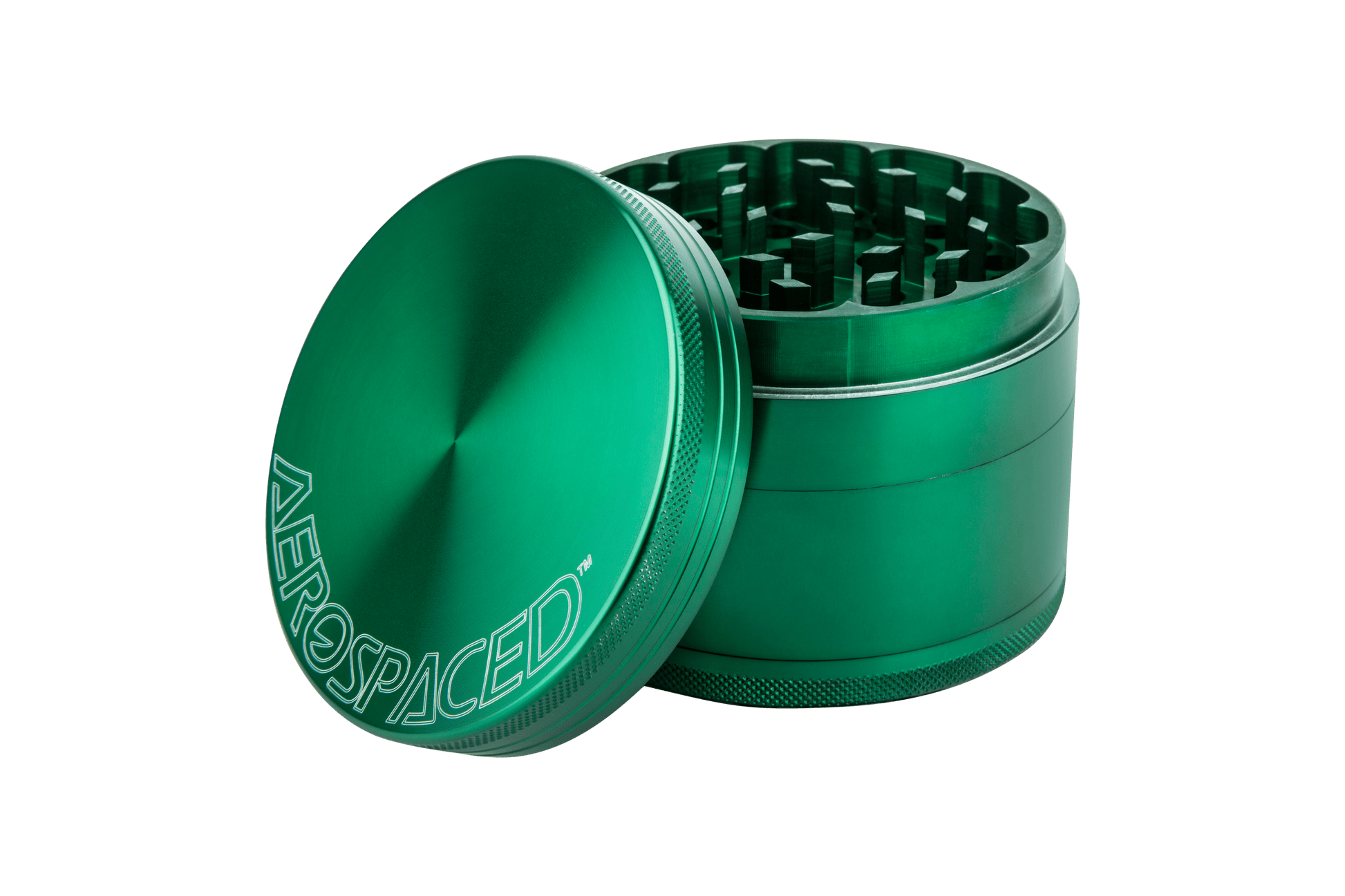 2.5"(63mm) / Green / 4pc Aerospaced by Higher Standards - 4 Piece Grinder - 2.5"