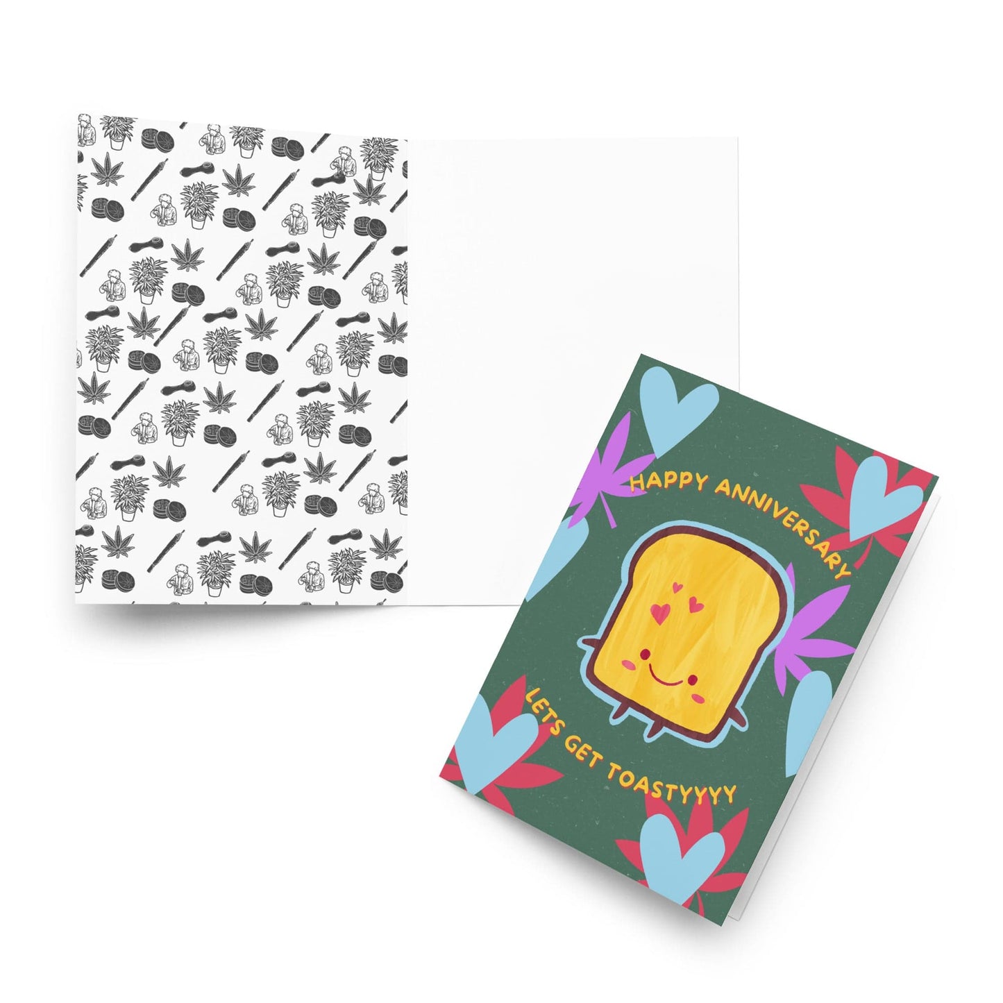 5.83″×8.27″ CannaCult Cards - Toasty Anniversary