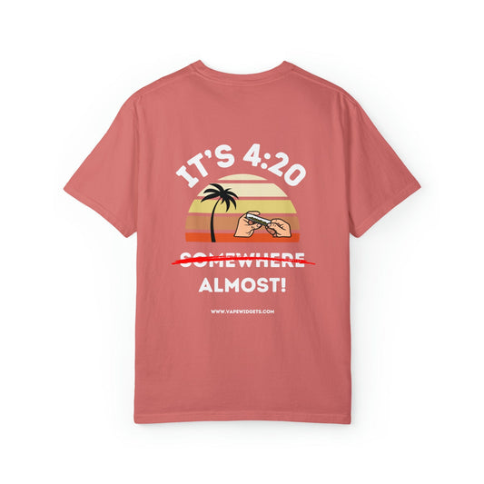 Watermelon / S It's 4:20 Somewhere, Almost! - T-Shirt - Comfort Colors