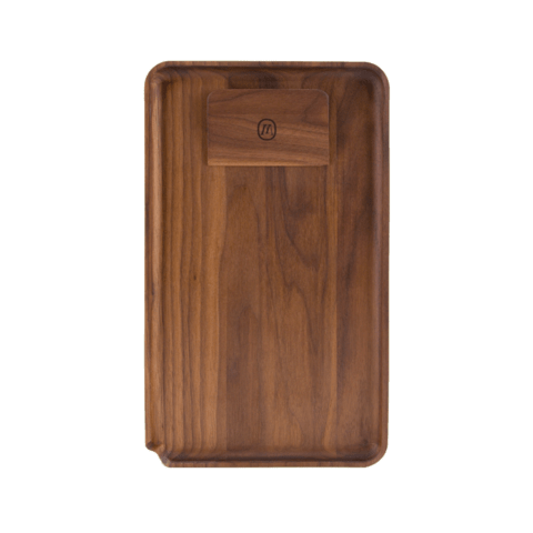 large Marley Natural Black Walnut Rolling Tray