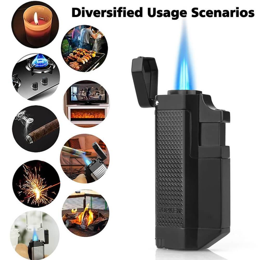 Portable Black Triple Jet Dab Torch lighter