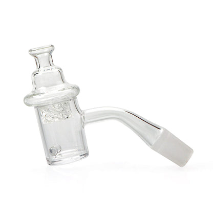 45 degree / 14mm Male Quartz Banger Kit with Spinning Carb Cap and Terp Pearls