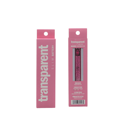 Pink Stache - Transparent 510 battery