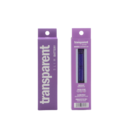 Purple Stache - Transparent 510 battery